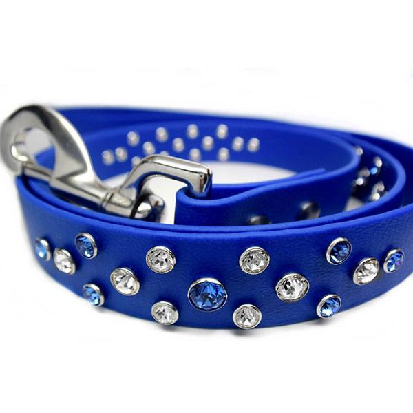 Image of a fancy dog collar. Collars by Kitt makes bedazzled leashes for pets.