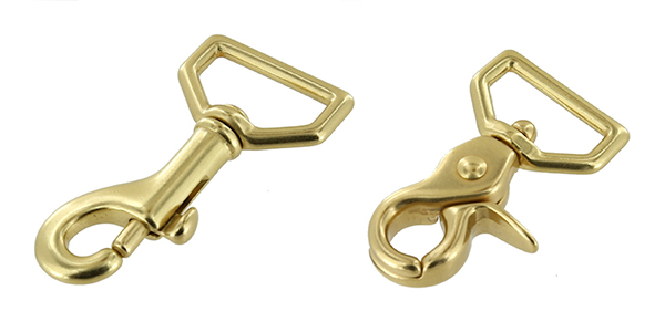 Solid Brass Swivel Snaps for Biothane at Buckleguy